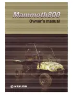 Предварительный просмотр 1 страницы Kazuma Mammoth800 Owner'S Manual