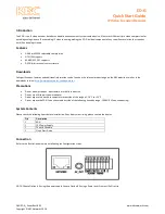 Preview for 1 page of KBC ED-G Quick Start Manual