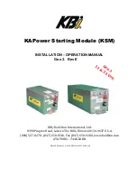 Preview for 1 page of KBi KAPower Starting Module Installation & Operation Manual