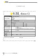 Preview for 56 page of KBL 4800 alpha Operating Instructions Manual