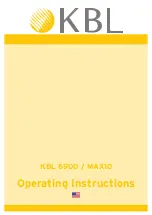 KBL 6900 MAX10 Operating Instructions Manual preview