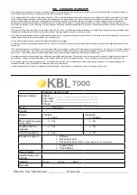 Preview for 57 page of KBL 7000 Operating Instructions Manual