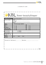 Preview for 43 page of KBL beautyShaper Operating Instructions Manual