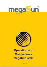 KBL megaSun 4500 Series Operation And Maintenance предпросмотр