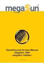 KBL megaSun 7900 Operating And Service Manual preview