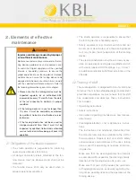 Preview for 2 page of KBL pureEnergy T230 W Service Information