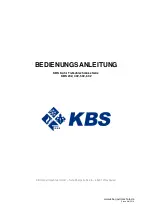 Preview for 1 page of KBS 402 Series Instruction Manual