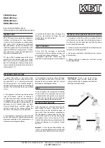 Preview for 1 page of KBT TPR22-BM Series Installation And Operating Manual
