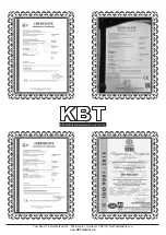 Предварительный просмотр 4 страницы KBT TPR22-BM Series Installation And Operating Manual