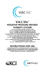 KCI V.A.C.Via v.a.c.therapy Negative Pressure Wound Therapy... Instructions For Use Manual предпросмотр