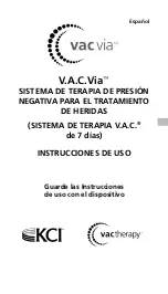 Preview for 141 page of KCI V.A.C.Via v.a.c.therapy Negative Pressure Wound Therapy... Instructions For Use Manual