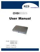 Preview for 1 page of KCS DIGIZON-101A User Manual