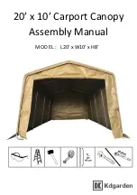 Preview for 1 page of kdgarden 20’x10’ Carport Canopy Assembly Manual