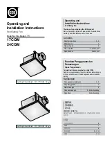 KDK 17CQM Operating And Installation Instructions preview