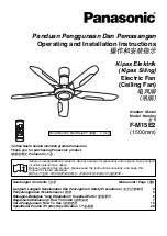 KDK F-M15E2 Operating And Installation Instructions предпросмотр