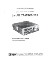 KDK FM-2025A mark II Operator Instructions Manual preview