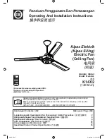 Preview for 1 page of KDK K14X2 Operating And Installation Instructions