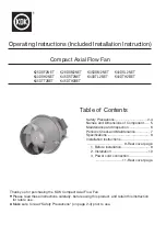 Preview for 1 page of KDK K25DSF2NET Operating Instructions Manual