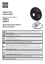 KDK KB304 Operating Instructions предпросмотр