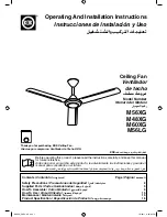 KDK M48XG Operating And Installation Instructions preview