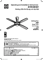 Предварительный просмотр 1 страницы KDK M56PR Operating And Installation Instructions