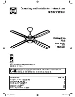 Предварительный просмотр 1 страницы KDK M56SR Operating And Installation Instructions