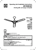 KDK M56XG Operating And Installation Instructions предпросмотр