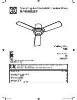 KDK R48SP Operating And Installation Instructions preview