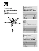 KDK U60FW Operating And Installation Instructions предпросмотр