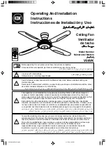 Preview for 1 page of KDK V56VK Operating And Installation Instructions