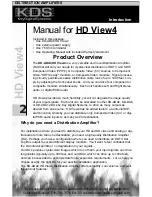 Preview for 2 page of KDS HD View4 Operating Instructions Manual