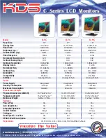 Preview for 1 page of KDS K-5c Specifications