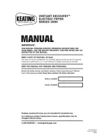 Preview for 1 page of Keating Of Chicago 10x11 TS Manual