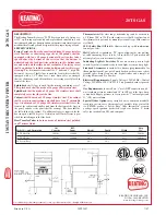 Preview for 2 page of Keating Of Chicago 20 TS Electric Specification Sheet