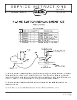 Preview for 1 page of Keating Of Chicago Flame Switch Service Instructions