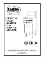 Keating Of Chicago Gas Custom Pasta System Service Manual предпросмотр