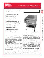 Keating Of Chicago Miraclean Electric Griddle Specification Sheet preview