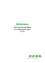 Keba KeContact E10 Configuration Manual предпросмотр