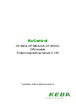 Preview for 1 page of Keba KeControl CP 50 Series Project Engineering Manual