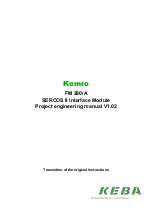 Предварительный просмотр 1 страницы Keba Kemro FM 280/A Project Engineering Manual