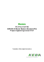 Предварительный просмотр 1 страницы Keba Kemro FX 271/A Project Engineering Manual