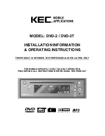 Предварительный просмотр 1 страницы KEC DVD-2 Installation Information & Operating Instructions