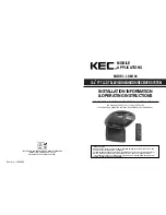 Предварительный просмотр 1 страницы KEC LSM104 Installation Information & Operating Instructions