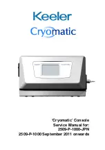 Keeler Cryomatic 2509-P-1000-JPN Service Manual предпросмотр