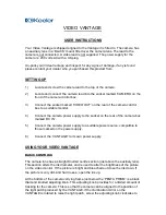 Keeler VIDEO VANTAGE User Instruction Manual предпросмотр