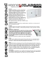 Preview for 1 page of Keene KLAB20DB Product Data Sheet