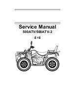 KEEWAY 500ATV Service Manual preview