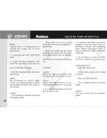 Preview for 22 page of KEEWAY Cruiser 250 Owner'S Manual