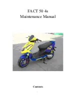 KEEWAY FACT 50 4T Maintenance Manual preview