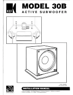 KEF 30B Installation Manual preview